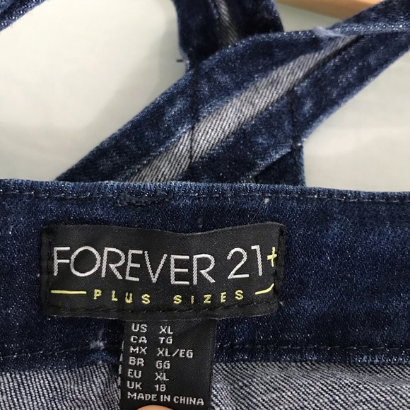 Forever 21 Dark Wash Overalls - Picture 10 of 11